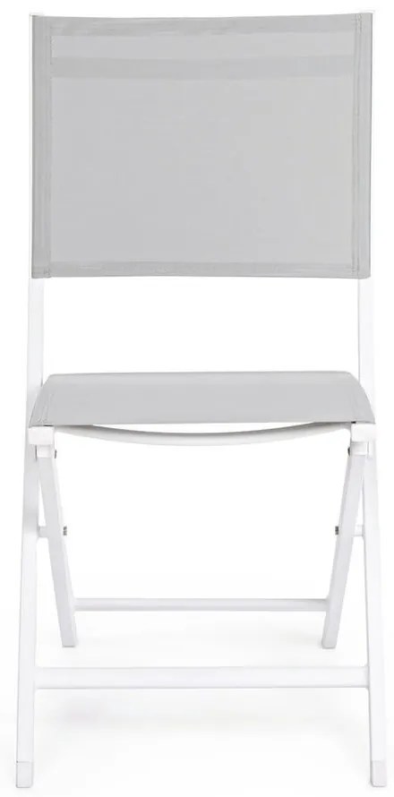 Scaun de grădină alb din metal Elin – Bizzotto