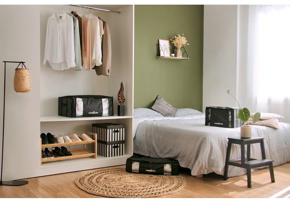 Cutie de depozitare cu vid pentru haine Compactor Black, 145 l