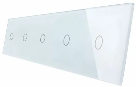 Panou 5 intrerupatoare simple cu touch Livolo din sticla