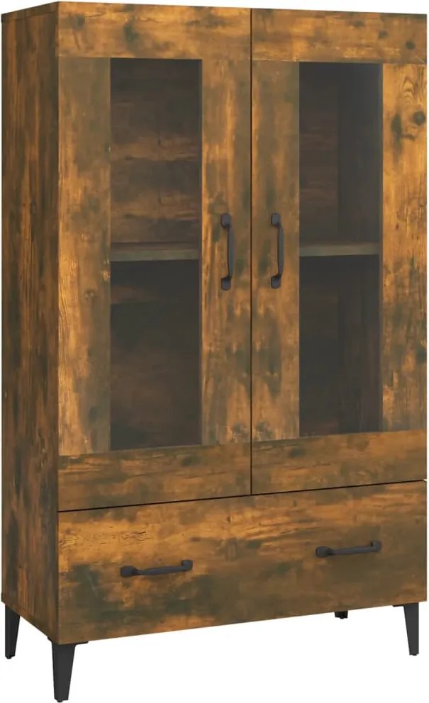 vidaXL Dulap înalt, stejar fumuriu, 70x31x115 cm, lemn prelucrat