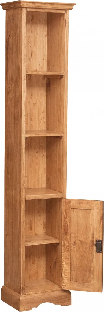 Biblioteca mica, L40 30 H196 cm, natur antichizat, lemn masiv