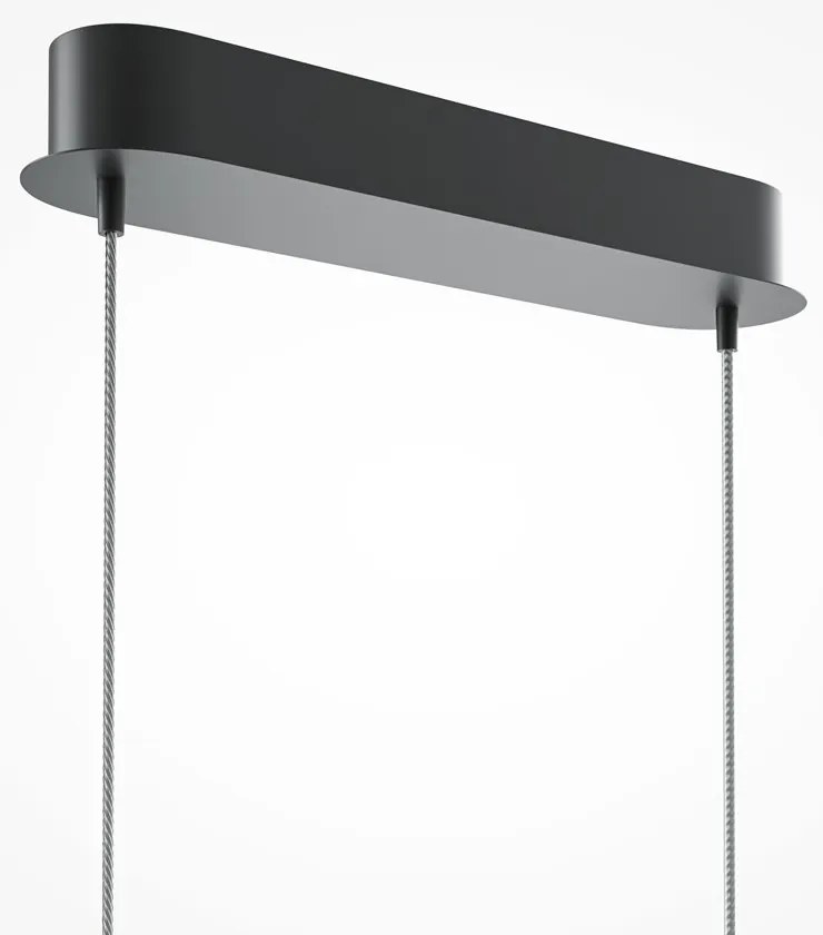 Lustra LED suspendata design minimalist Curve negru