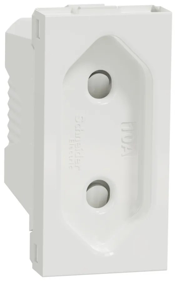 Priza simpla, 1 modul, 10A, alba, Schneider Noua Unica