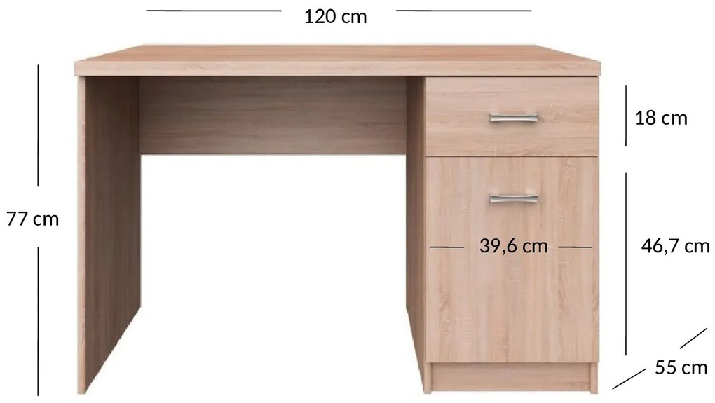 Masă de scris Tianna (Stejar sonoma). 1053329