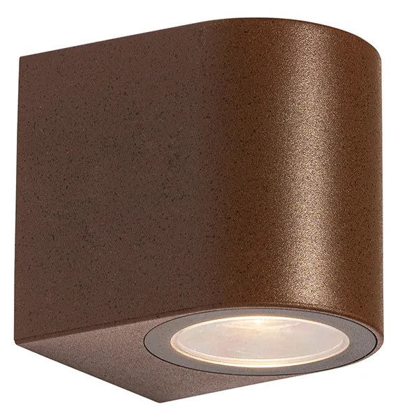 Lampa de perete exterioară modernă maro ruginiu din plastic ovală - Baleno