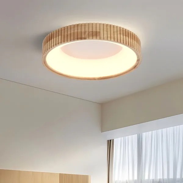 Brilagi - Plafonieră LED FALCON WOOD MODERN, 30W/230V, Ø 45 cm, finisaj lemn