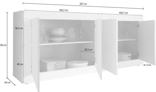 Comodă NERILA albă