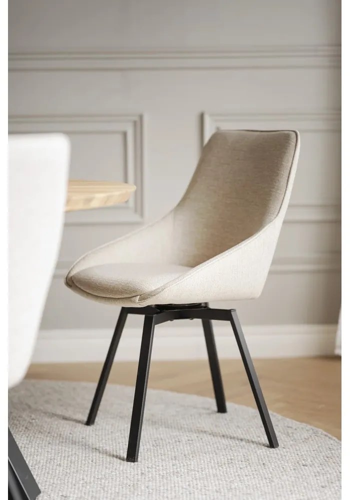 Scaune de dining bej 2 buc. Alison – Rowico