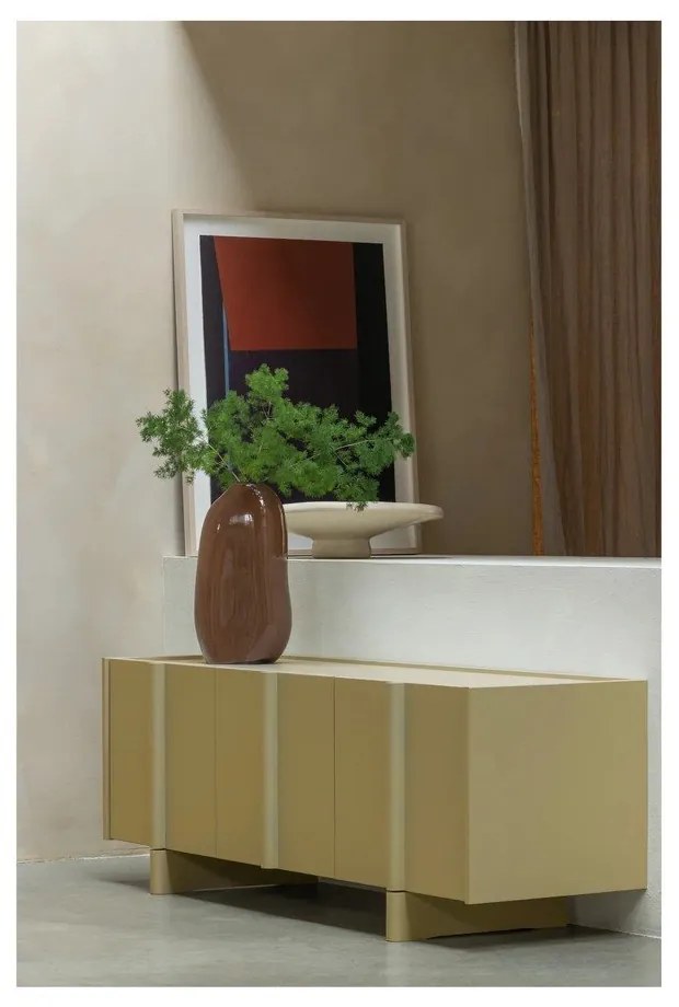 Comodă TV verde din lemn de pin 152x53x46 cm Basu – WOOOD