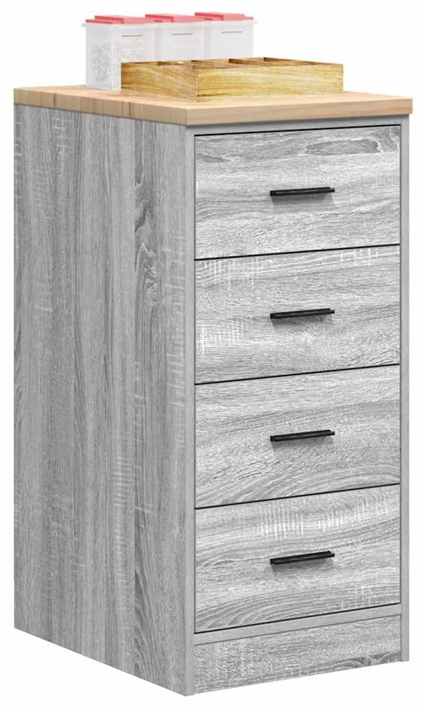 vidaXL Dulap depozitare garaj gri Sonoma 40x51x85 cm lemn masiv de pin
