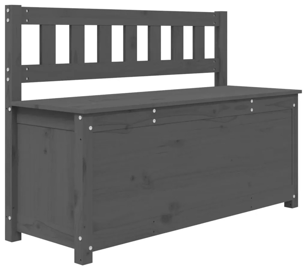 823556 vidaXL Bancă, gri, 110x41x76,5 cm, lemn masiv de pin