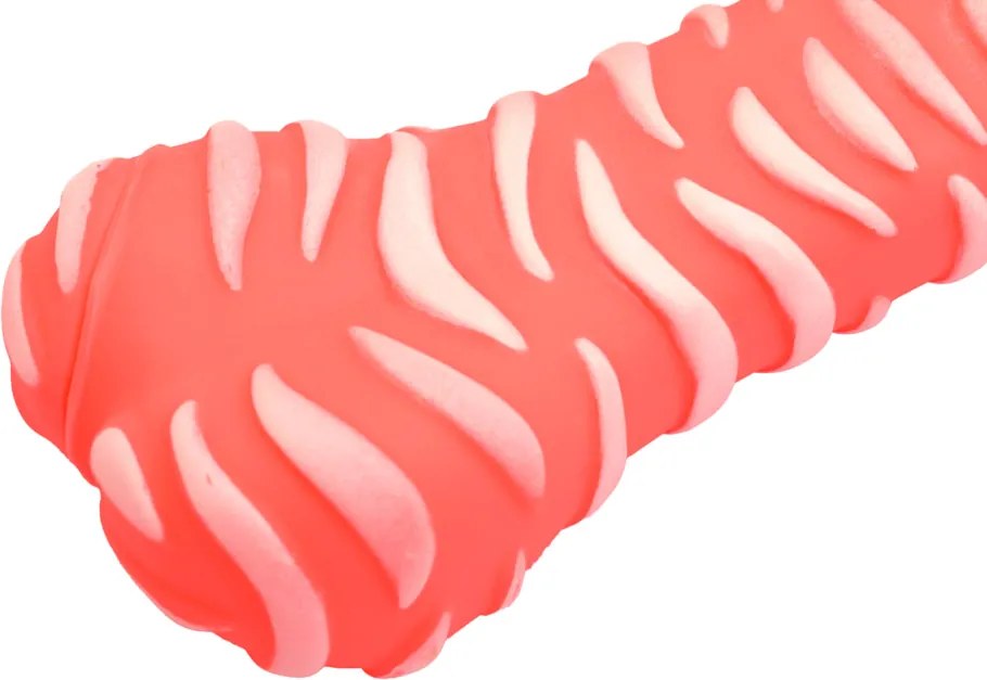 Jucarie din cauciuc pentru caini BONE 18 cm, roz