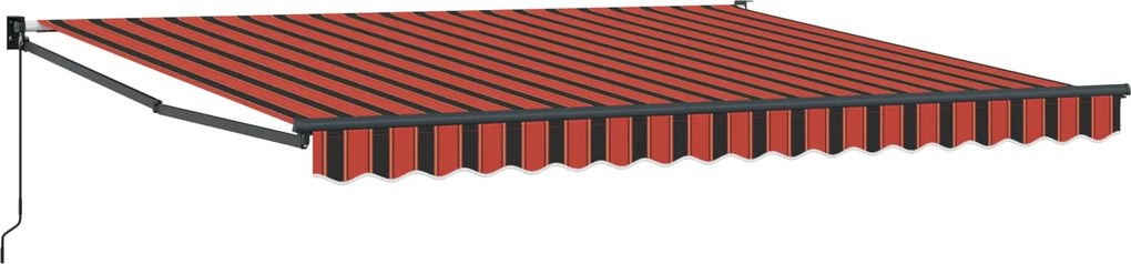vidaXL Cort electric retractabil portocaliu și maro 350 x 250 cm