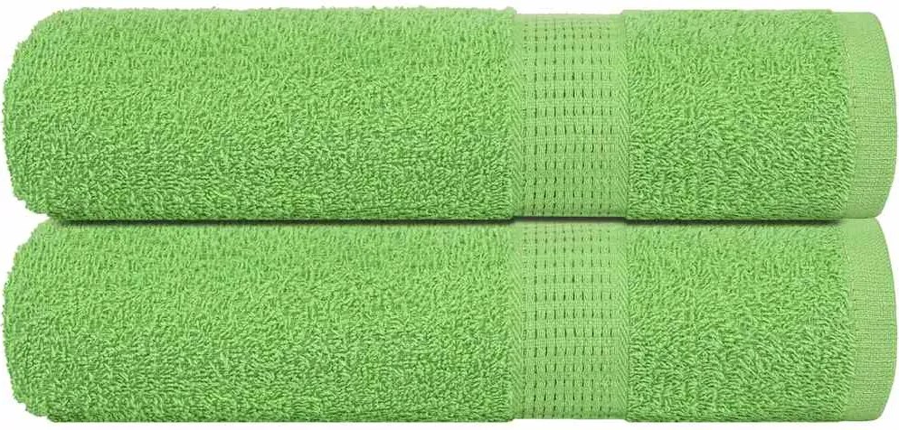 vidaXL Prosoape de duș, FROGN, 2 buc., verde măr, 70x140 cm, 360 g/m²
