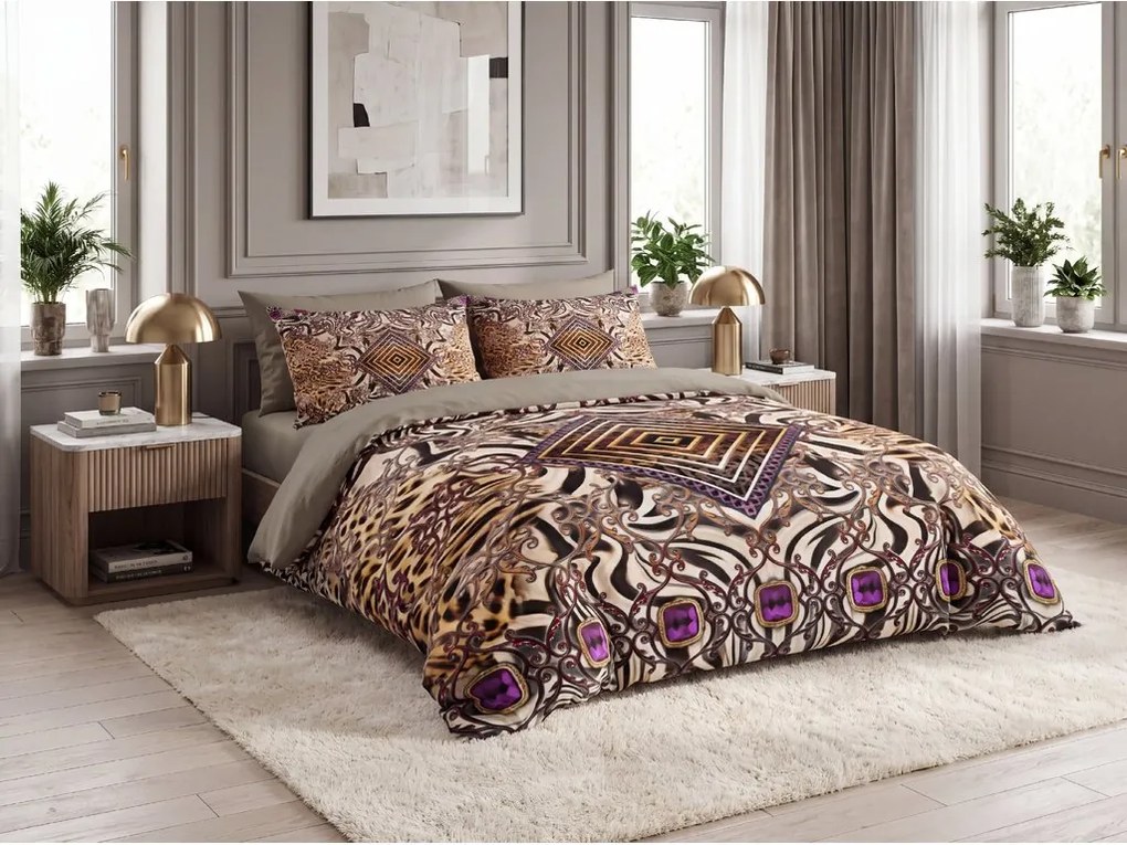 Lenjerie de pat din poli-bumbac WILD FANTASY colorată Dimensiune lenjerie de pat: 2 ks 60 x 70 cm | 240 x 200 cm