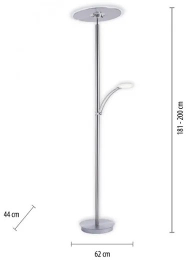 Lampadar LED dimabil ARTUR 2xLED/21W/230V +1xLED/6W Paul Neuhaus 673-55