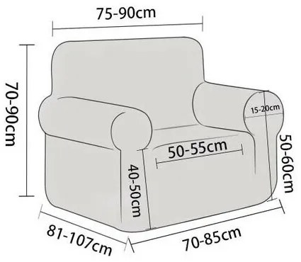 Husă fotoliu multielastică 4Home Magic clean vișiniu, 75 - 95 cm