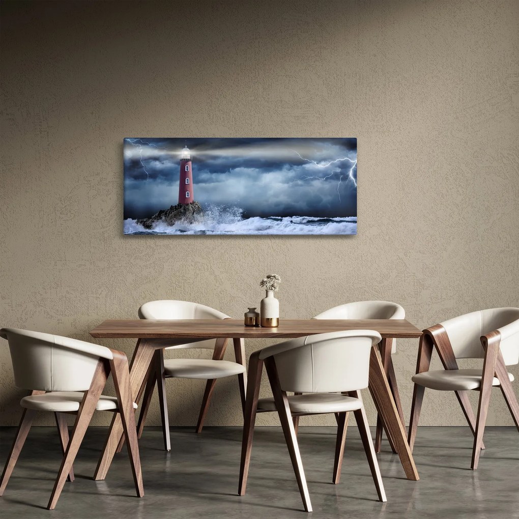 Tablou - Far pe stâncă (120x50 cm)