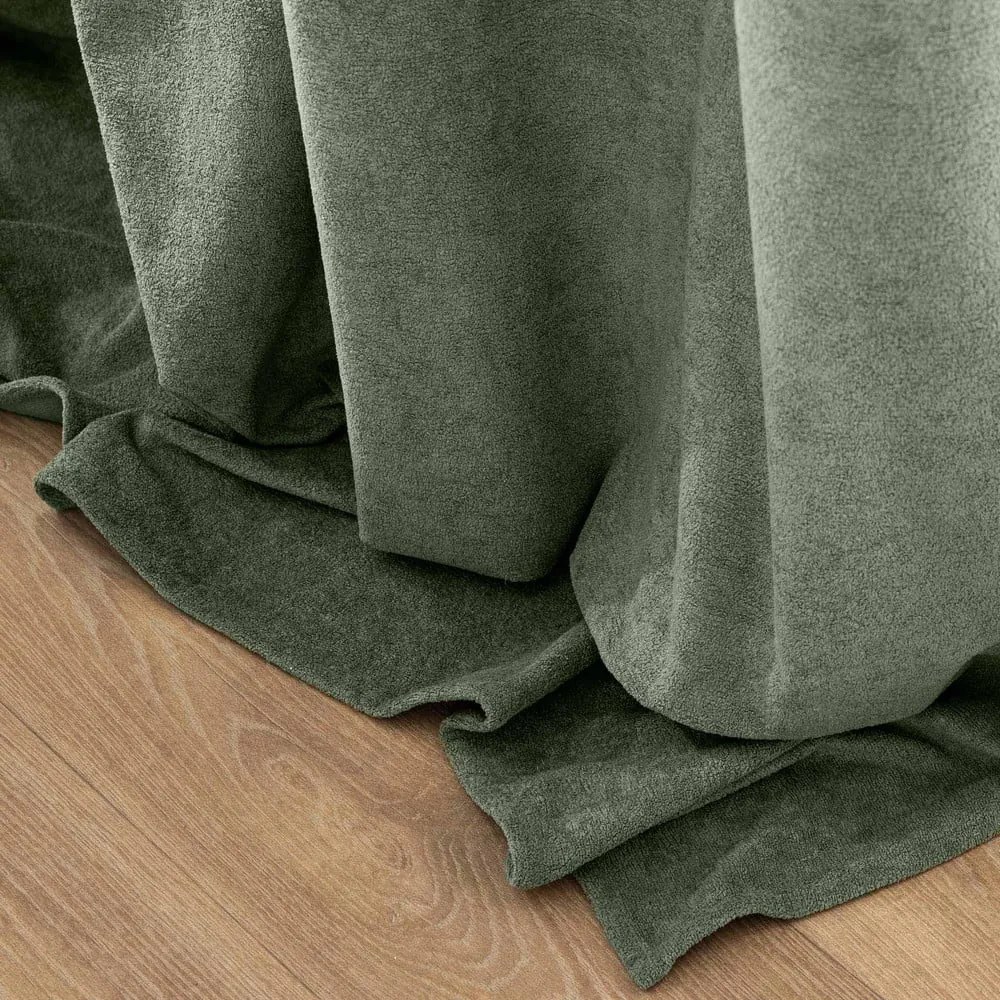 Draperie verde din material bouclé 140x260 cm Winona – douceur d'intérieur