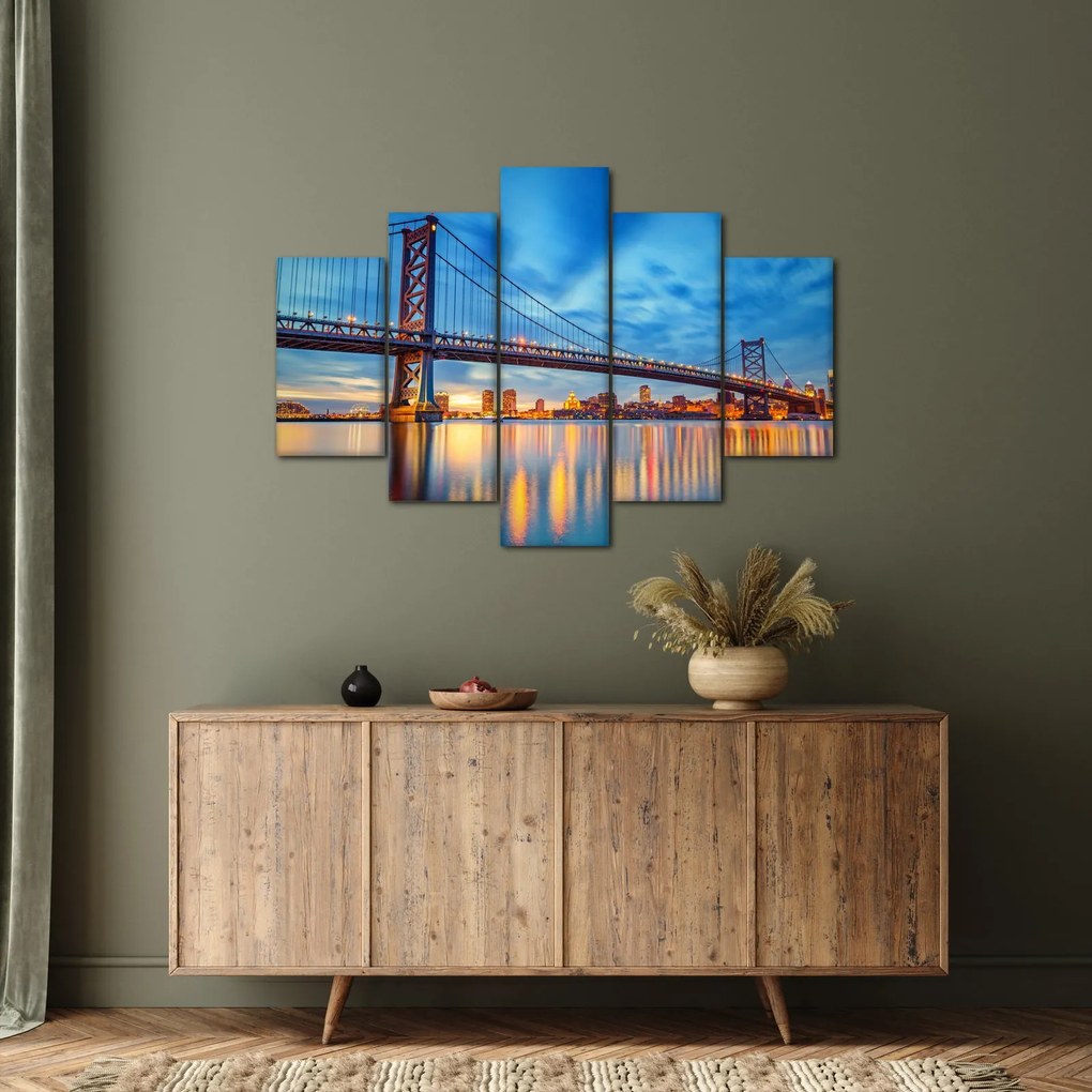 Tablou - Podul Benjamin Franklin, Philadelphia (150x105 cm)