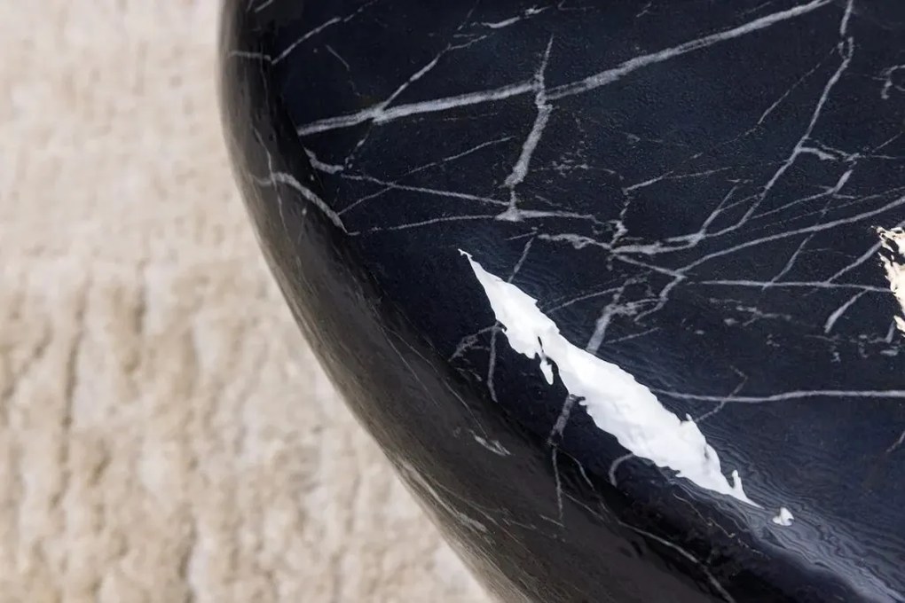 Masuta de cafea Extravaganta, Aluminiu, Negru, STONE 75cm