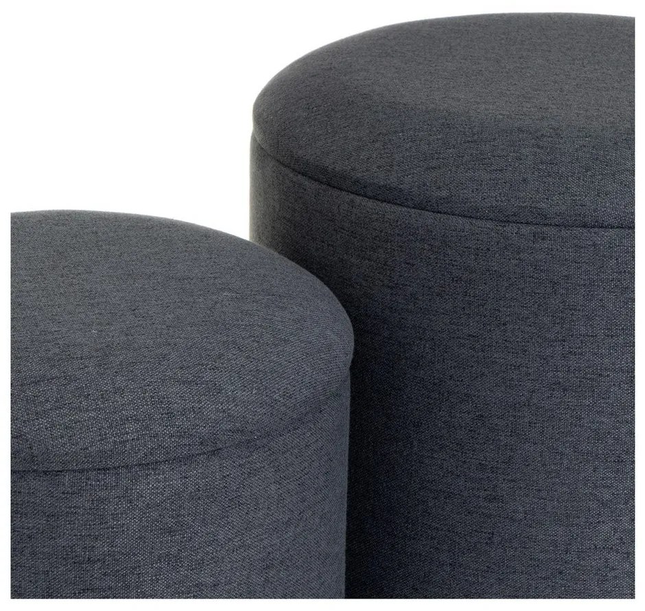 Pufuri gri-închis 2 buc. – Casa Selección