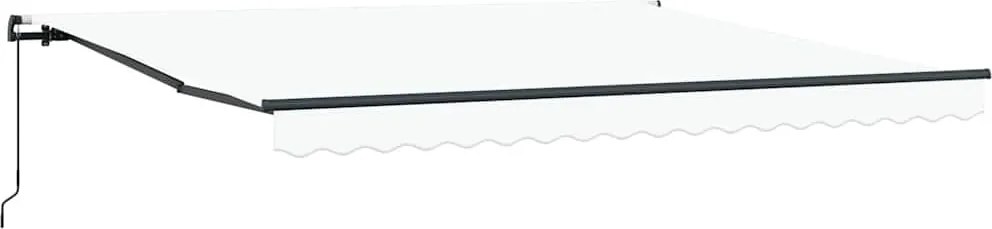 vidaXL Cortina Retractabilă Manual Alb 400 × 300 cm Poliester și oțel