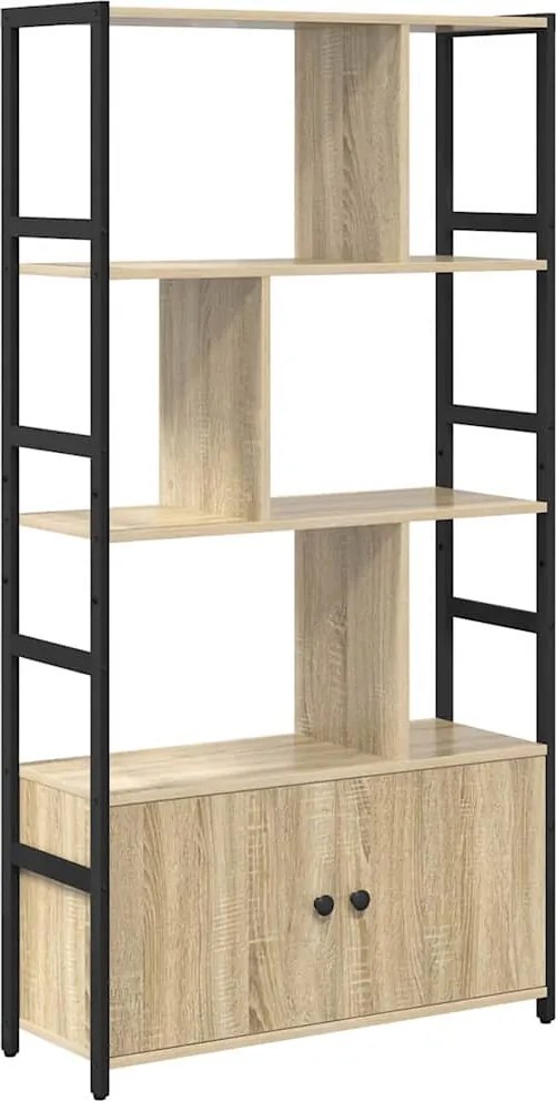 vidaXL Raft pentru cărți Stejar Sonoma 80 x 30 x 155,5 cm