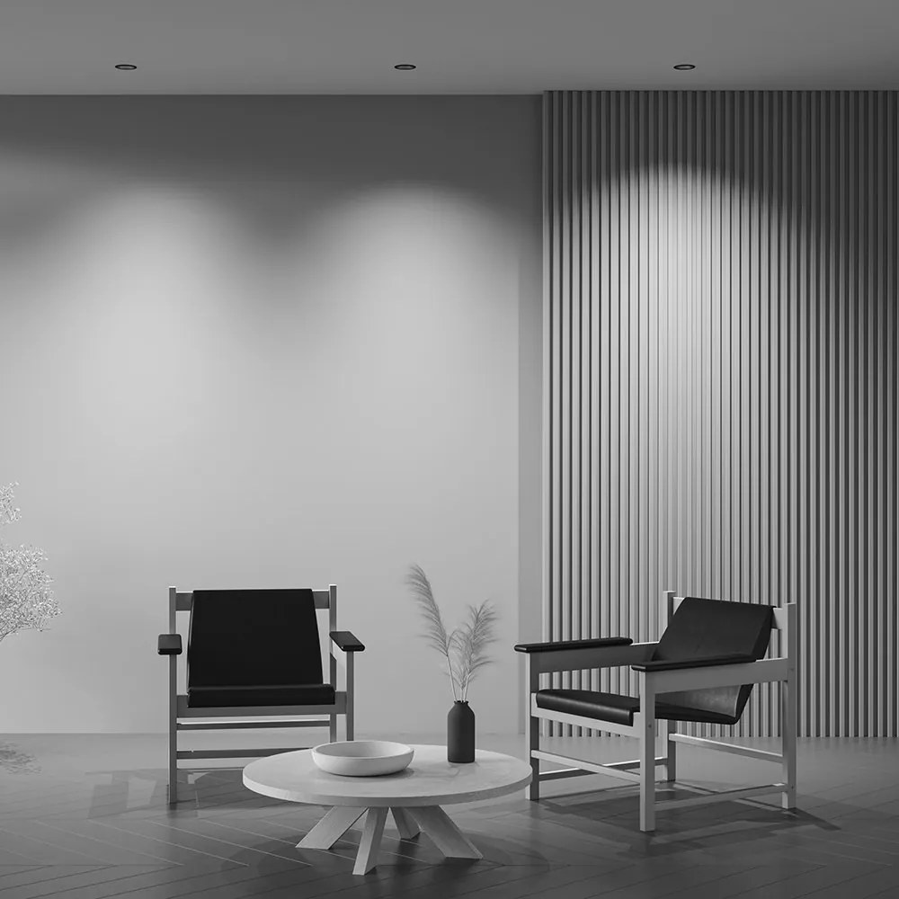 Spot LED incastrabil design tehnic Wise negru