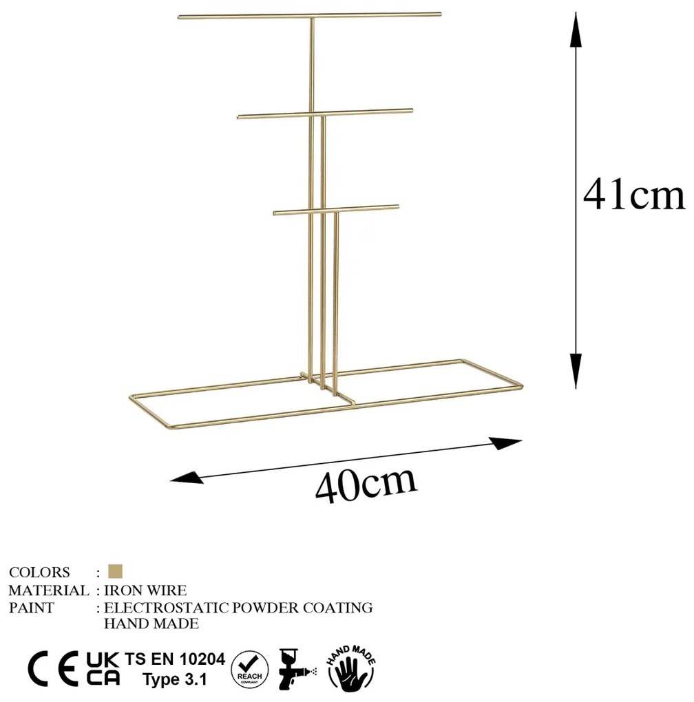 Suport bijuterii TK-006 Auriu 40x41x15 cm
