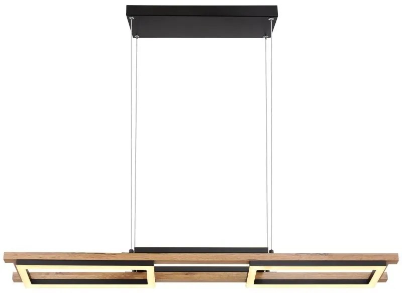 Lustra LED suspendata design modern ILLA negru, maro