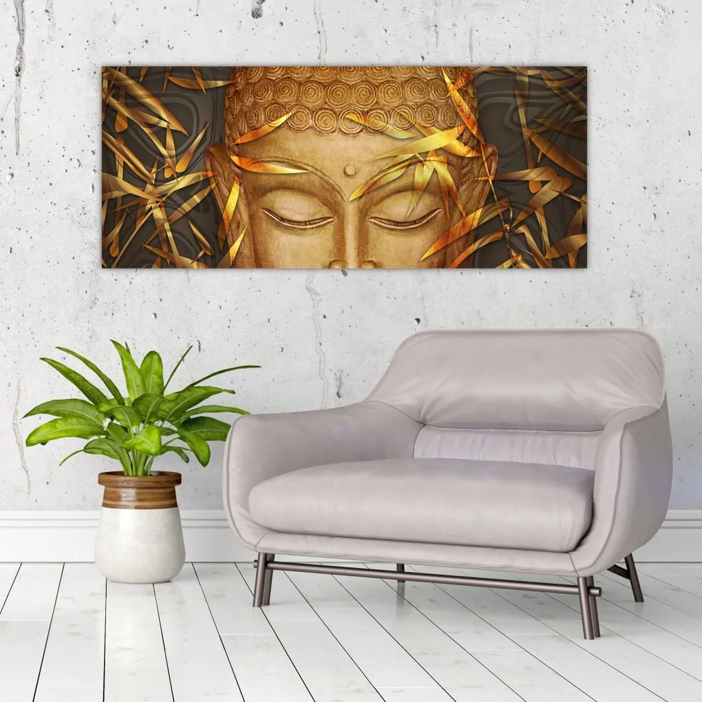 Tablou - Buddha de aur (120x50 cm)