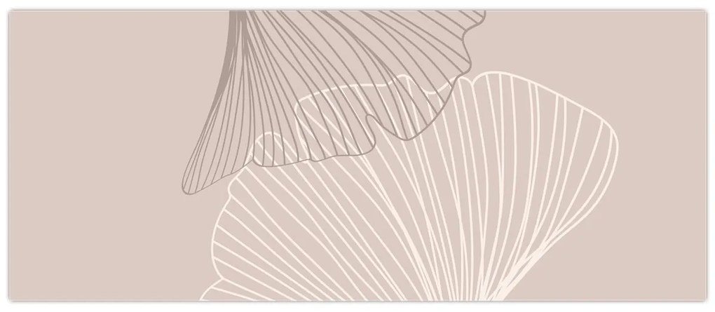 Tablou - Frunze bej N⁰2 (120x50 cm)
