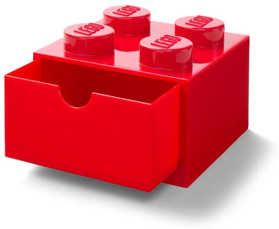 Cutie cu sertar pentru birou LEGO®, 15 x 16 cm, roșu