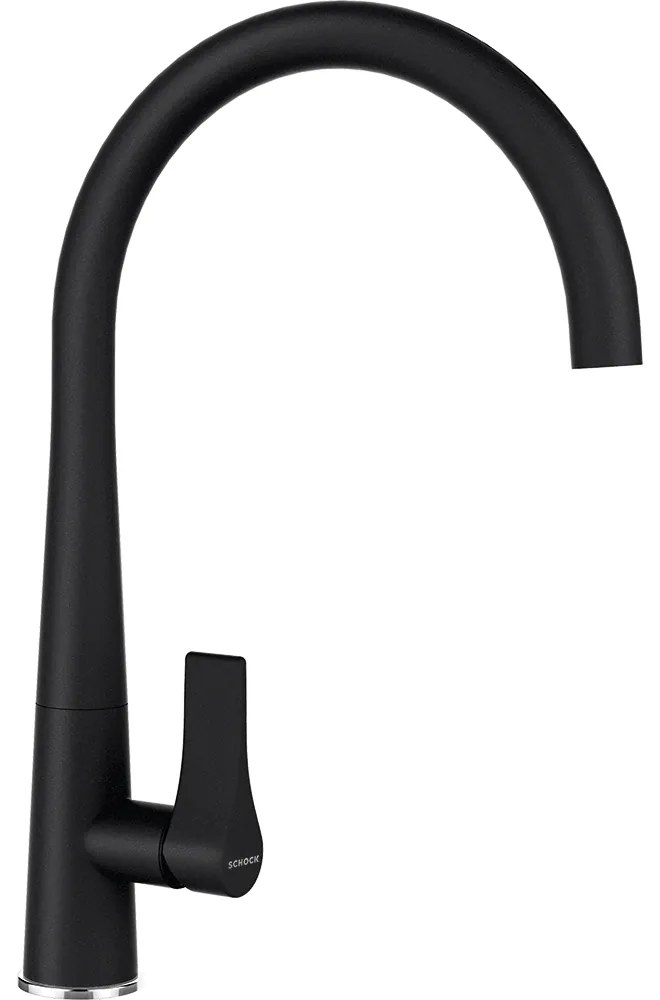 Baterie bucatarie Schock Gota Cristadur Negru, aspect granit, cartus ceramic