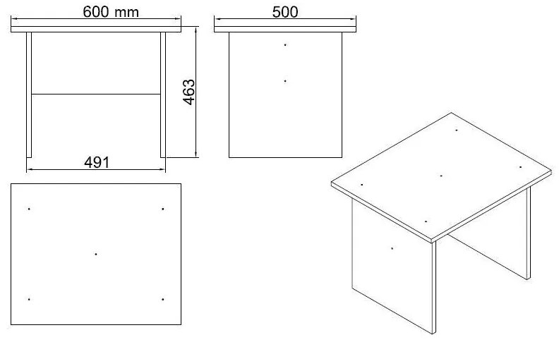 Mobilier de birou Valkyrie (stejar + Negru). 1089122