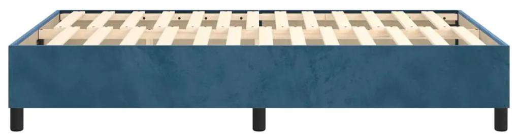 Cadru de pat box spring, albastru inchis, 120x200 cm, catifea Albastru inchis, 35 cm, 120 x 200 cm