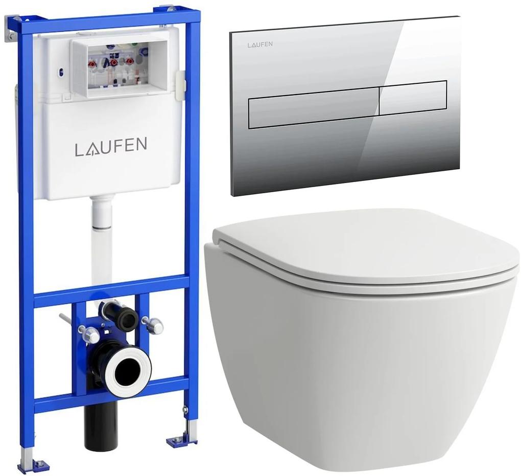 Set vas WC Laufen Lua H8200830000001, cadru încastrat Laufen Lis H8946600000001, H8910830000001, H8956610040001