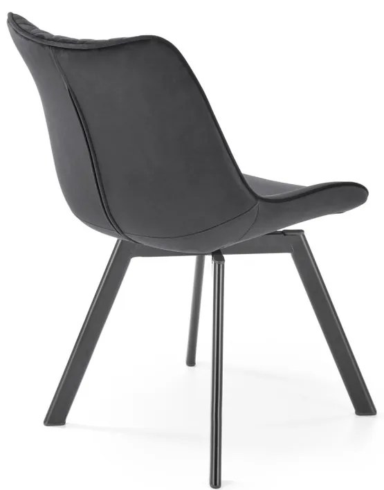 Scaun K520 velvet negru
