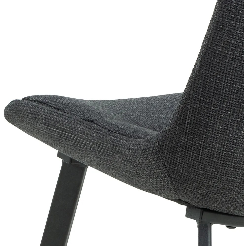MAZZONI EXPORT IDA Antracit (material Basel 19) - SCAUN TAPIȚAT MODERN PENTRU SALON/SUFRAGERIE LOFT