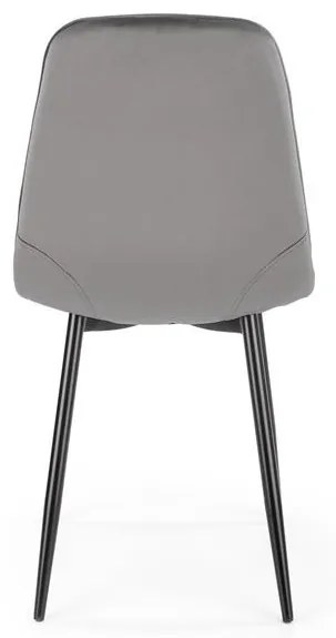 Set 4 scaune K417 velvet gri