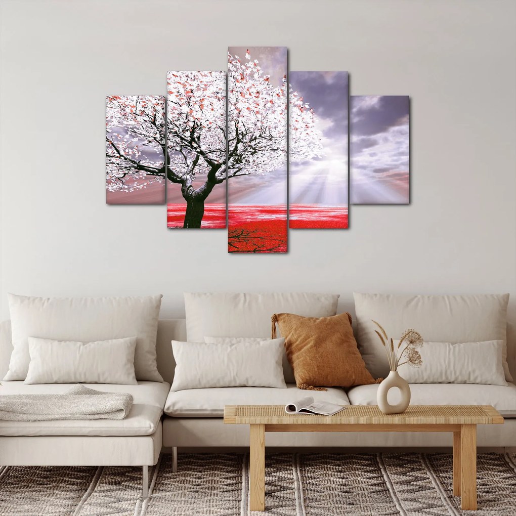 Tablou cu pomul roșu (150x105 cm)