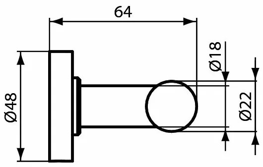 Cuier dublu Ideal Standard IOM rotund