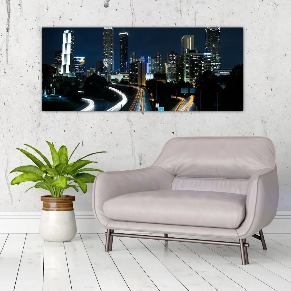 Tabloul metropolei nocturne (120x50 cm)