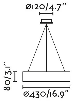 Lustra LED suspendata design circular COCOTTE D-43cm alb