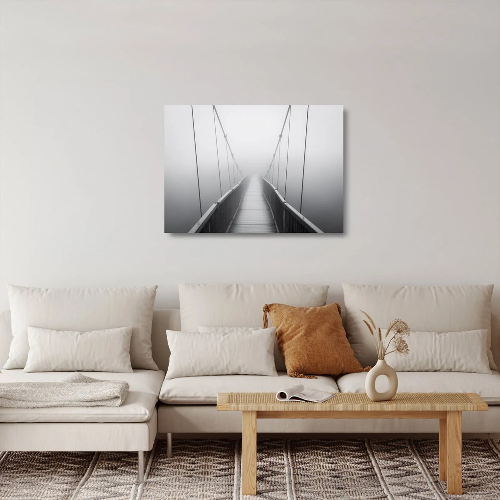 Tablou pe sticlă - Pod spre necunoscut (70x50 cm)