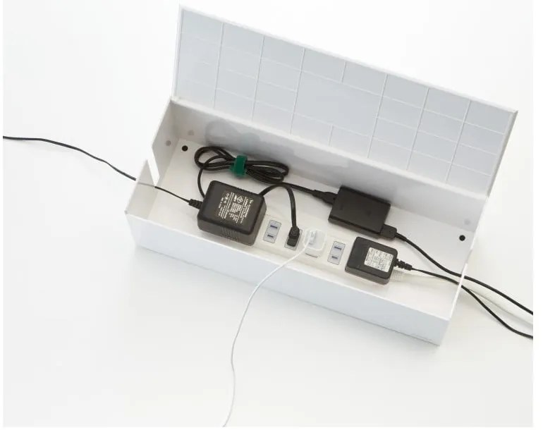 Cutie pentru încărcătoare și cabluri YAMAZAKI Web Cable Box, alb