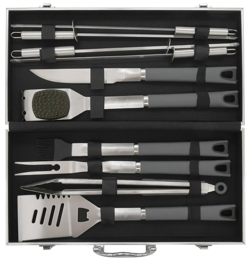 Set de ustensile de grătar Cattara Grey line, 11 buc