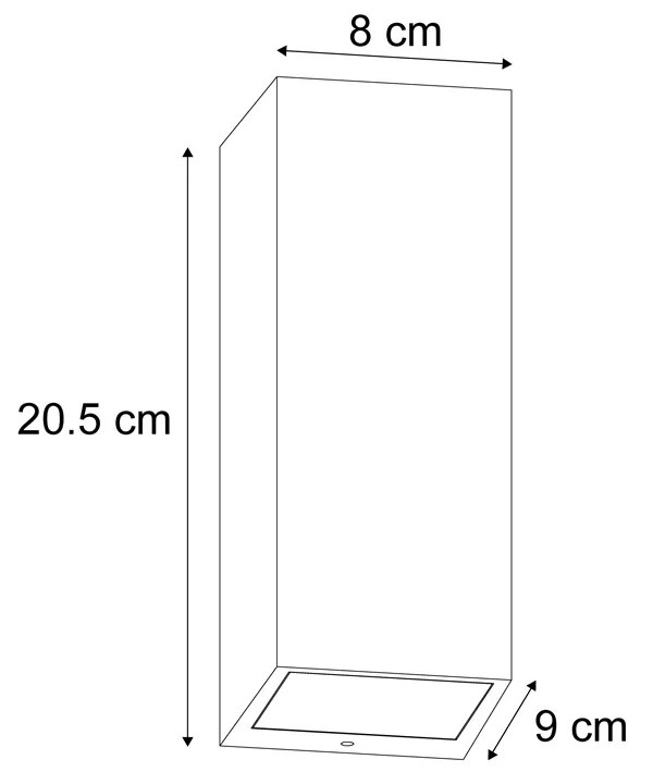 Lampă de perete scandinavă din lemn cu 2 lumini GU10 70mm IP54 - Baleno