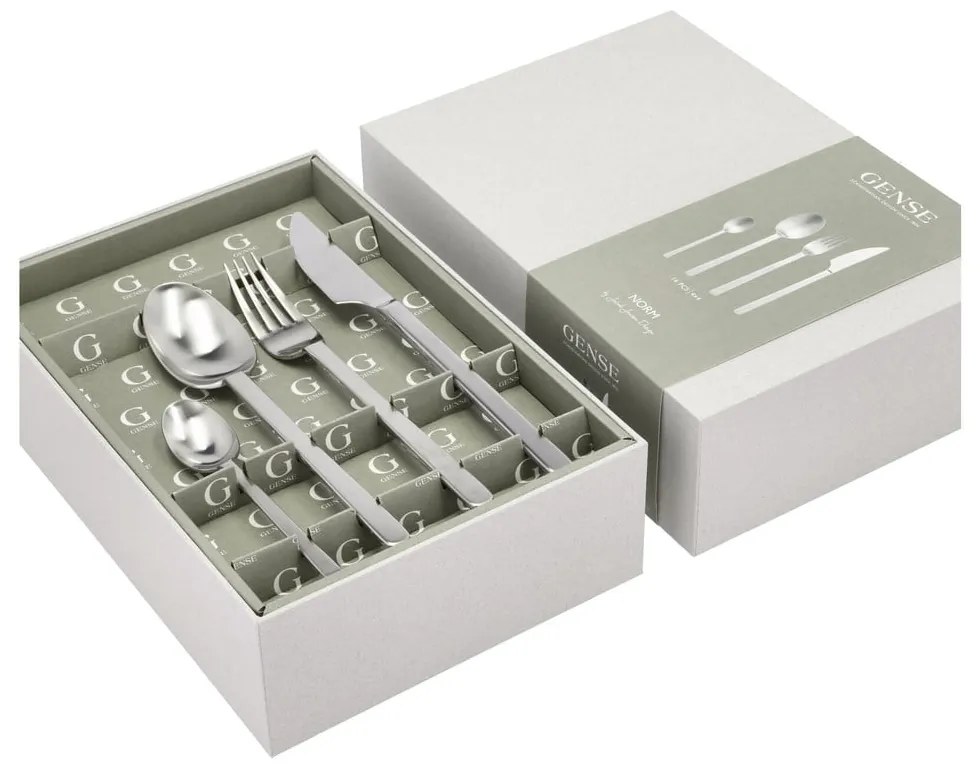 Tacâmuri argintii din oțel inoxidabil 16 buc. Norm – Gense